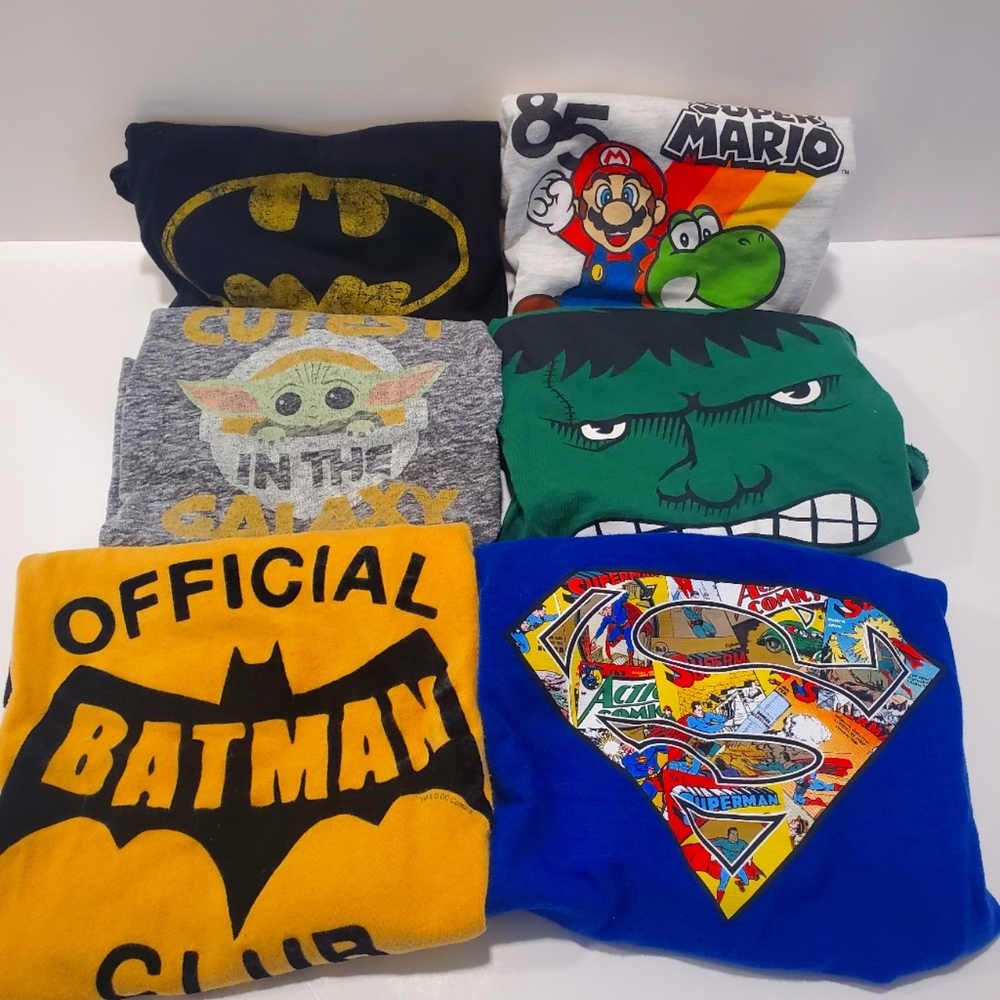 Toddler Shirts. DC, Star Wars, Mario.